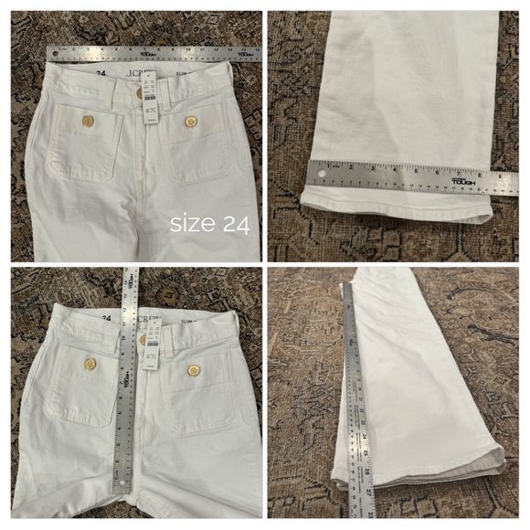 J. Crew Sailor slim wide-leg jean in white • multiple sizes • BX940 - Picture 7 of 11